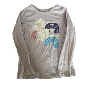 Tea collection purple horse rainbow shirt size 7